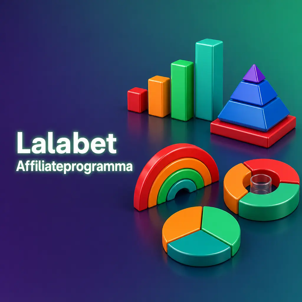Lalabet affiliateprogramma dashboard met statistieken, commissiemodellen en promotiemateriaal voor publishers en partners