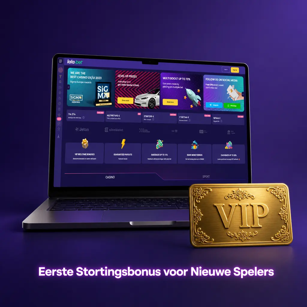 Lalabet welkomstbonus: 100% tot €500 plus 100 gratis spins voor nieuwe Nederlandse spelers bij eerste storting