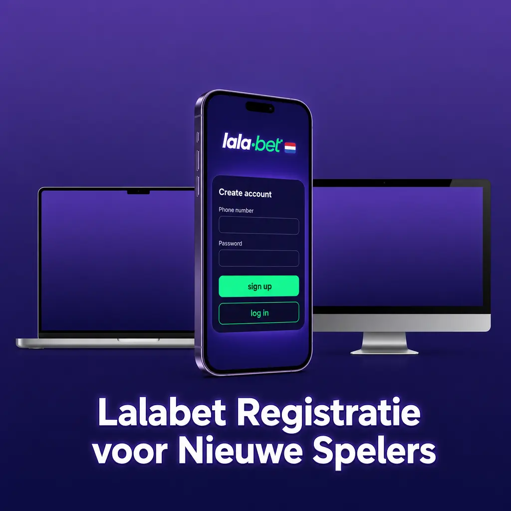 Lalabet registratieformulier voor nieuwe spelers met toegang tot 5.000+ casinospellen en sportsweddenschappen