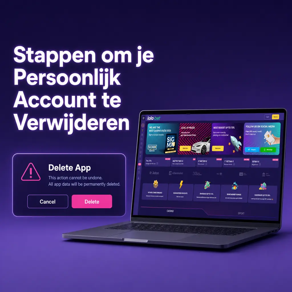 Stappen om persoonlijk gokaccount te verwijderen via accountinstellingen conform AVG-regelgeving
