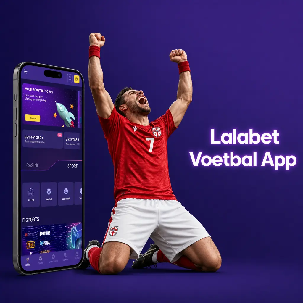Lalabet mobiele app voor voetbalweddenschappen op Android en iOS smartphone