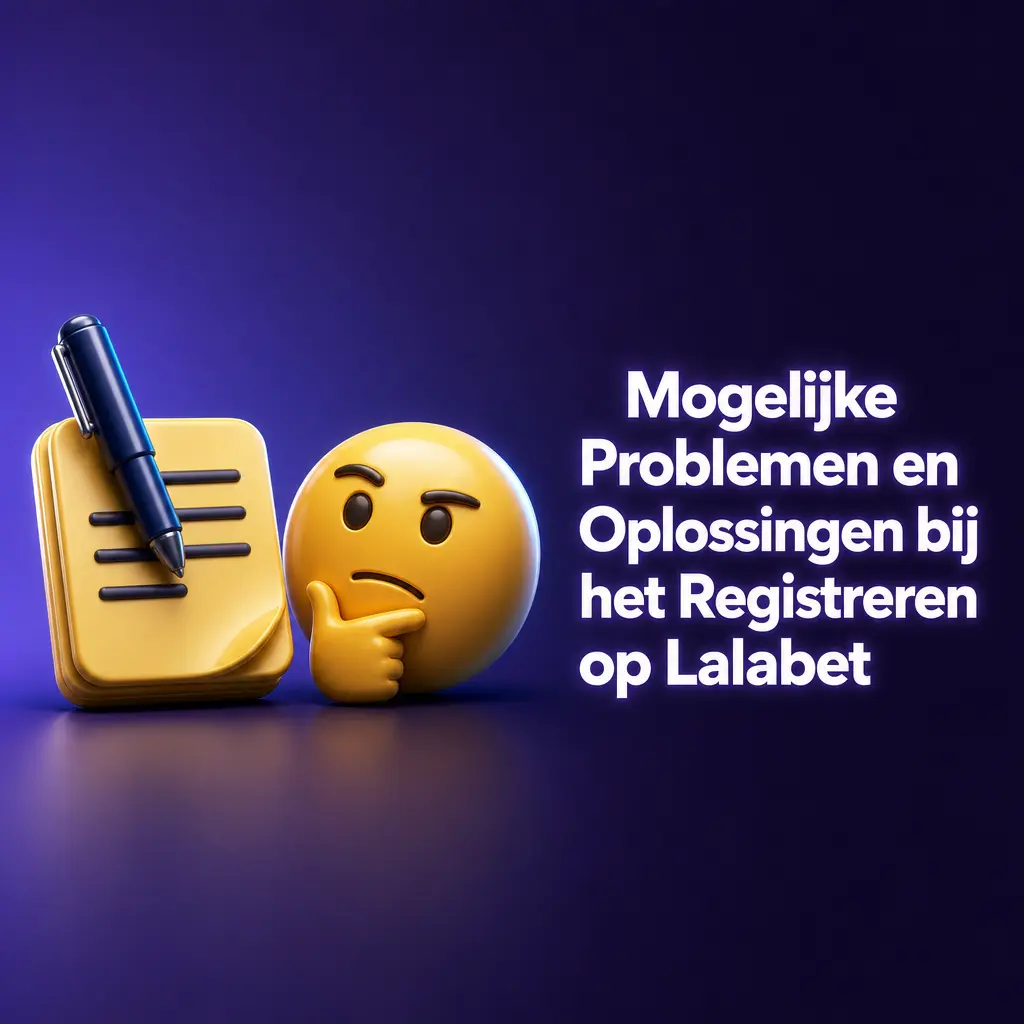 Overzichtstabel van veelvoorkomende registratieproblemen bij Lalabet met directe oplossingen per probleem