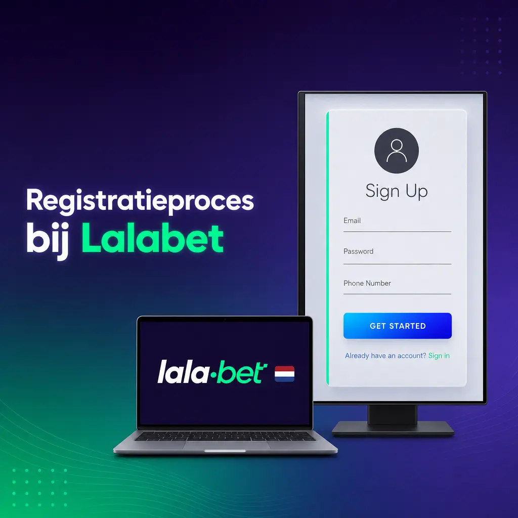 Stap-voor-stap registratieproces bij Lalabet casino met accountaanmaak en welkomstbonus activatie