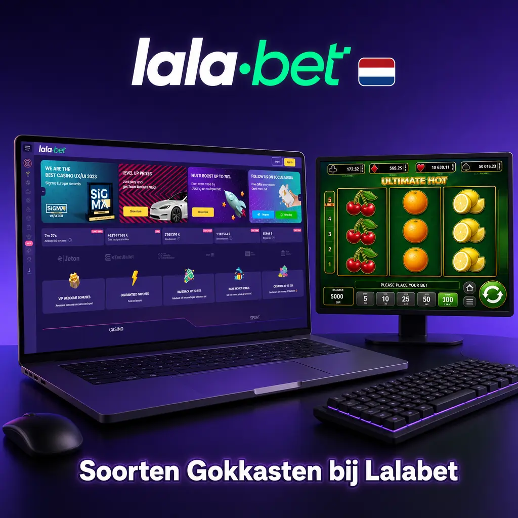 Overzicht van meer dan 5000 gokkastsoorten bij Lalabet, van klassieke slots tot jackpots en themaslots
