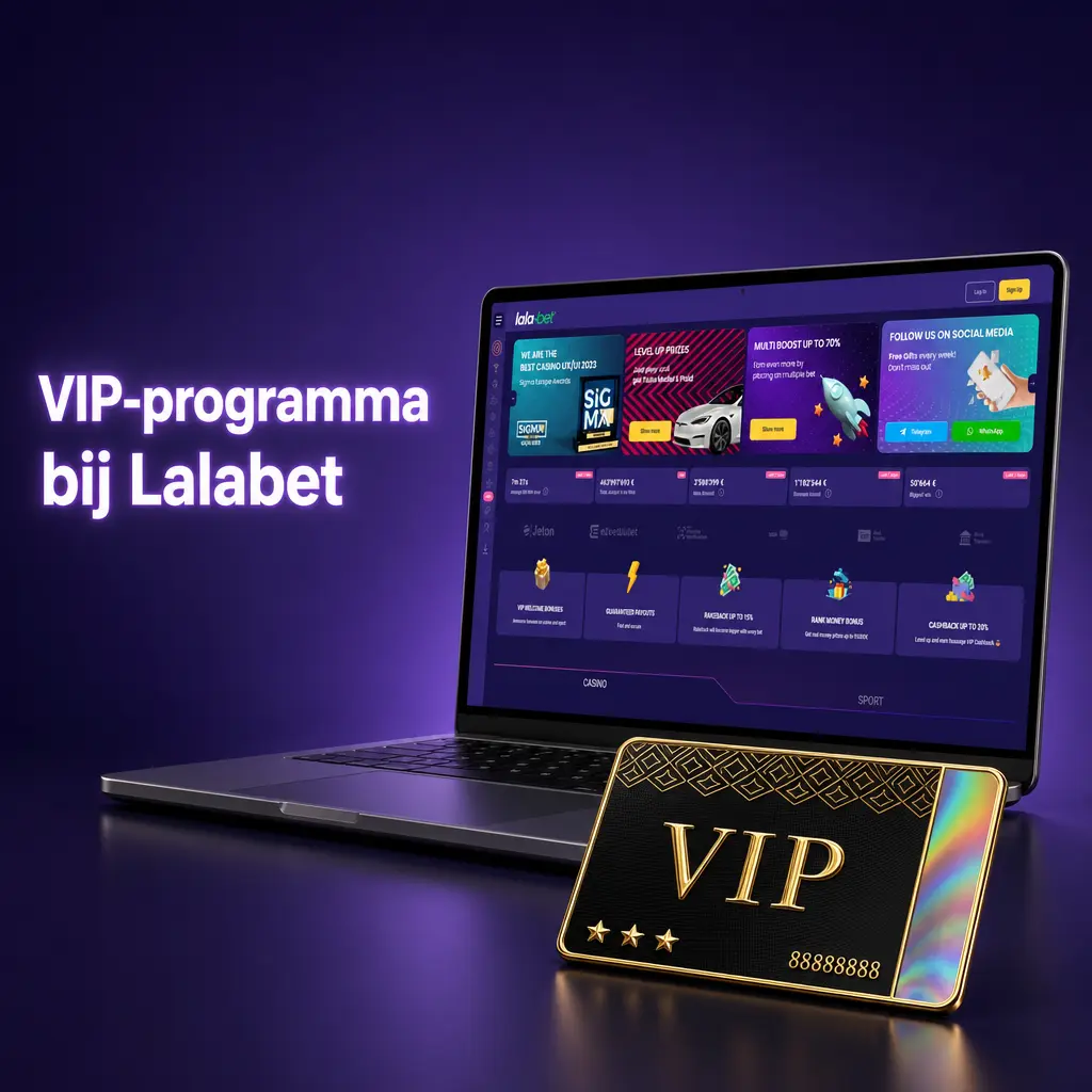 Lalabet VIP-programma niveaus: Bronze, Silver, Gold, Platinum en Diamond met exclusieve beloningen