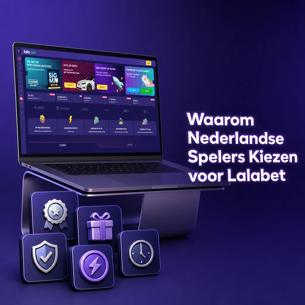 Lalabet casino voor Nederlandse spelers met iDEAL, 5000+ spellen en welkomstbonus tot EUR 500